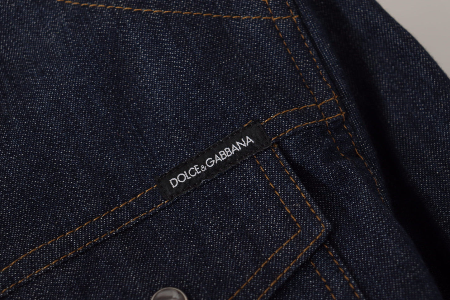 Elegant Blue Cotton Denim Shirt