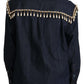 Chic Pearl Embellished Denim Shirt