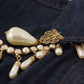 Chic Pearl Embellished Denim Shirt