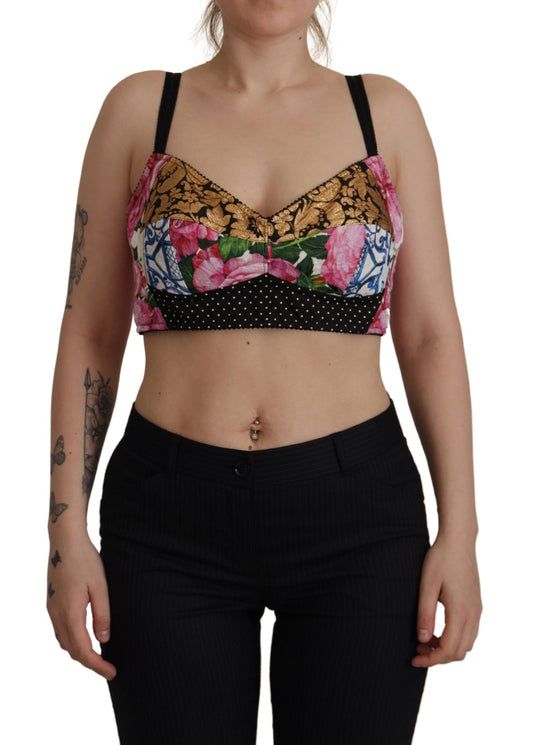 Chic Cropped Patchwork Corset Top