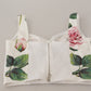 Elegant Tropical Rose Print Sleeveless Corset Top