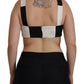 Elegant Checkered Sleeveless Bustier Corset