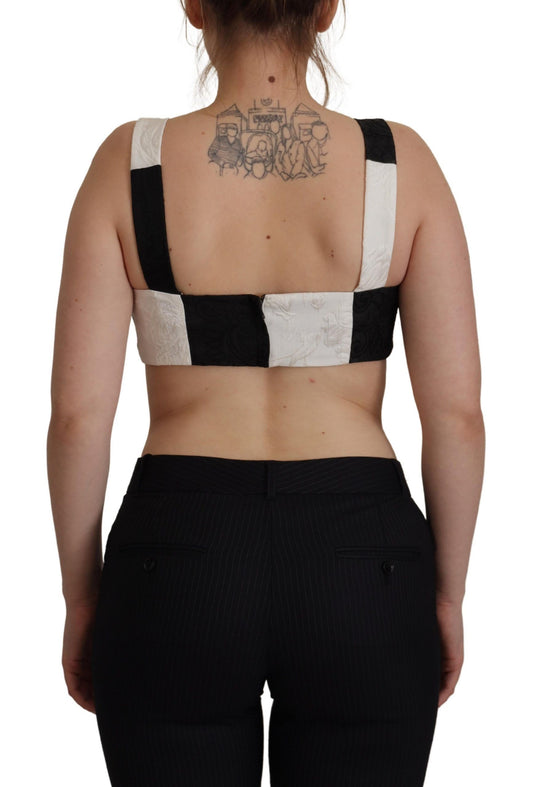 Elegant Checkered Sleeveless Bustier Corset