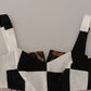 Elegant Checkered Sleeveless Bustier Corset