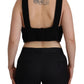 Elegant Black Cashmere Corset Top