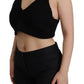 Elegant Black Cashmere Corset Top