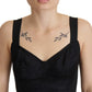 Elegant Black Lace Bodysuit with Zip Closure