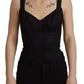 Elegant Black Lace Bodysuit with Zip Closure