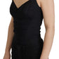 Elegant Black Lace Bodysuit with Zip Closure