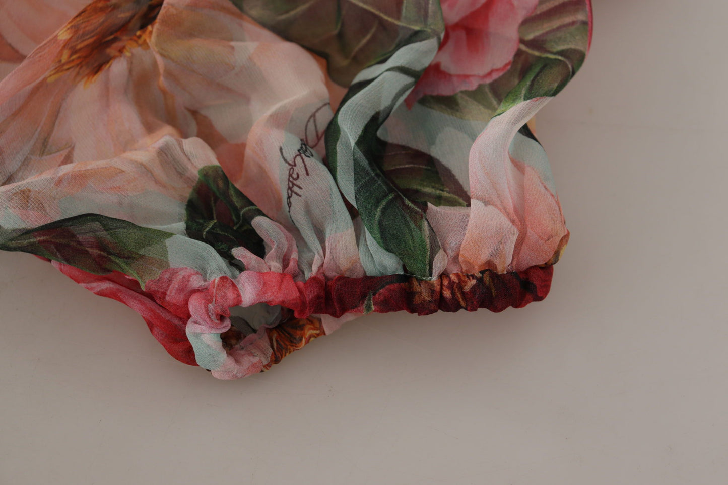 Multicolor Floral Silk Wrap Blouse Top