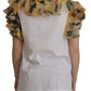 Elegant Ruffled Vest with DG Crown Embroidery