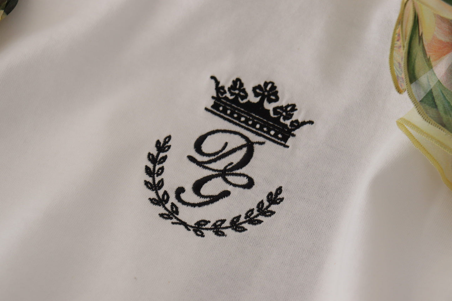 Elegant Ruffled Vest with DG Crown Embroidery