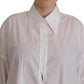 Elegant White Cotton Buttoned Shirt