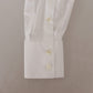 Elegant White Cotton Buttoned Shirt