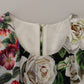 Patchwork Floral Midi Sheath Dress