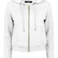 Elegant White Zip-Hoodie Sweatshirt