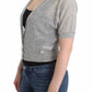 Chic Cropped Gray Alpaca-Wool Blend Sweater