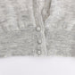 Chic Cropped Gray Alpaca-Wool Blend Sweater