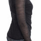 Chic Gray Deep V-Neck Wool Blend Sweater