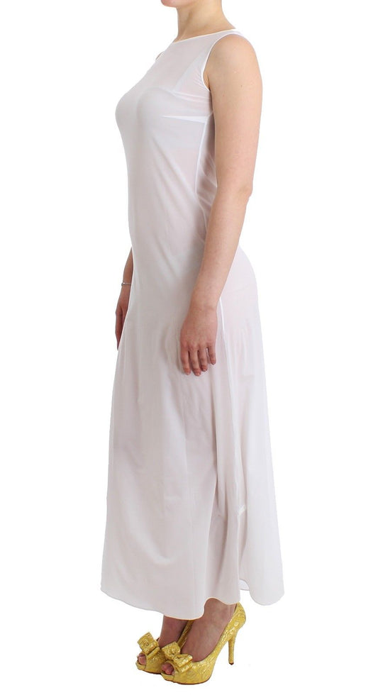 Elegant White Maxi Beachwear Dress