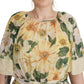 Elegant Floral Silk Maxi Dress