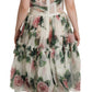 Romantic Floral Silk Midi Dress