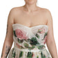 Romantic Floral Silk Midi Dress