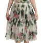 Romantic Floral Silk Midi Dress