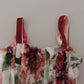 Elegant Multicolor Silk Roses Maxi Dress