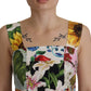 Elegant Floral A-Line Cotton Dress