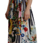 Elegant Floral A-Line Cotton Dress