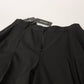Elegant High Waist Black Wool Pants