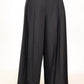 Elegant High Waist Black Wool Pants