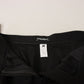 Elegant High Waist Black Wool Pants