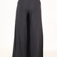 Elegant High Waist Black Wool Pants