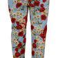 Elegant Multicolor Mid Waist Pants