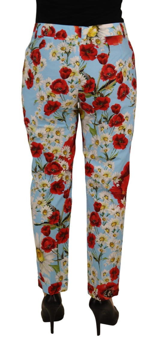 Elegant Multicolor Mid Waist Pants