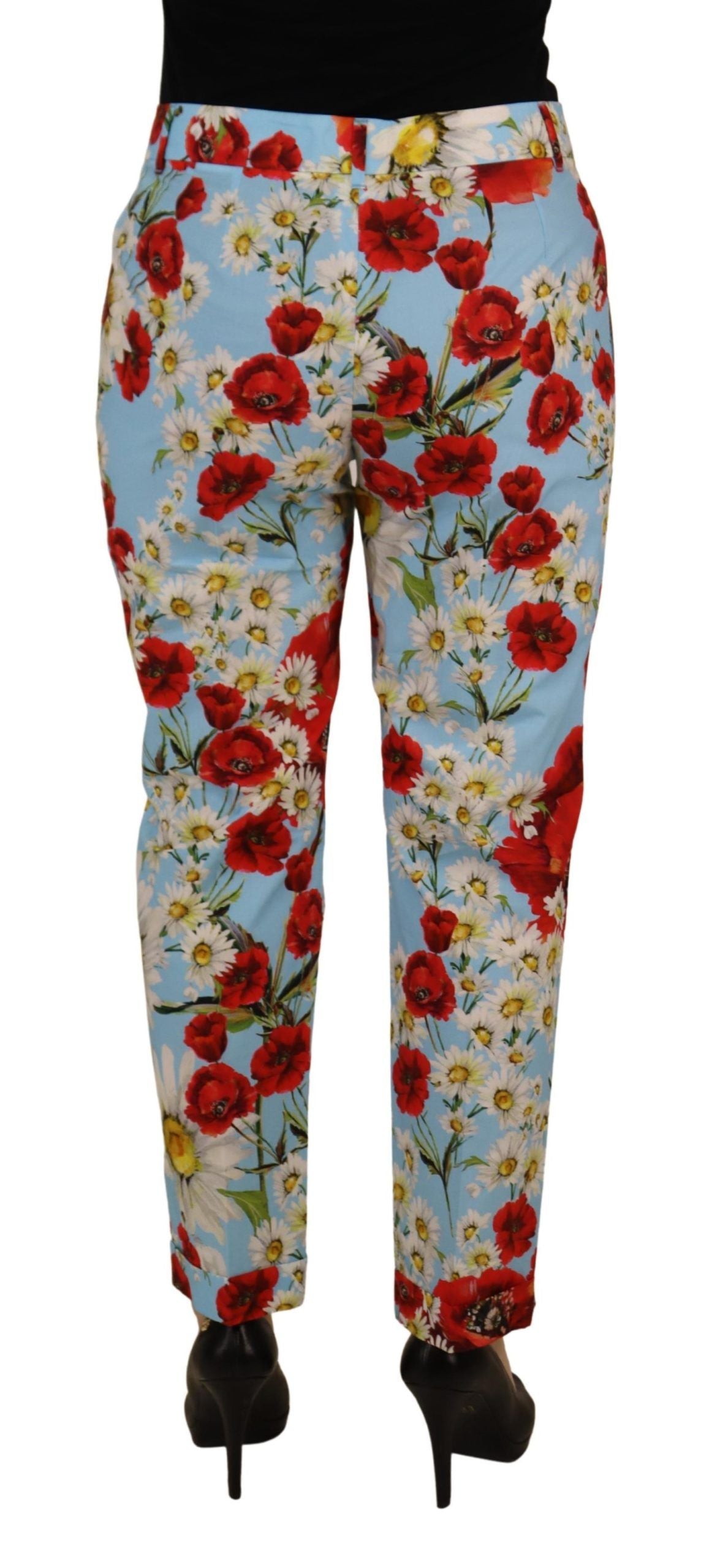 Elegant Multicolor Mid Waist Pants