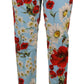 Elegant Multicolor Mid Waist Pants