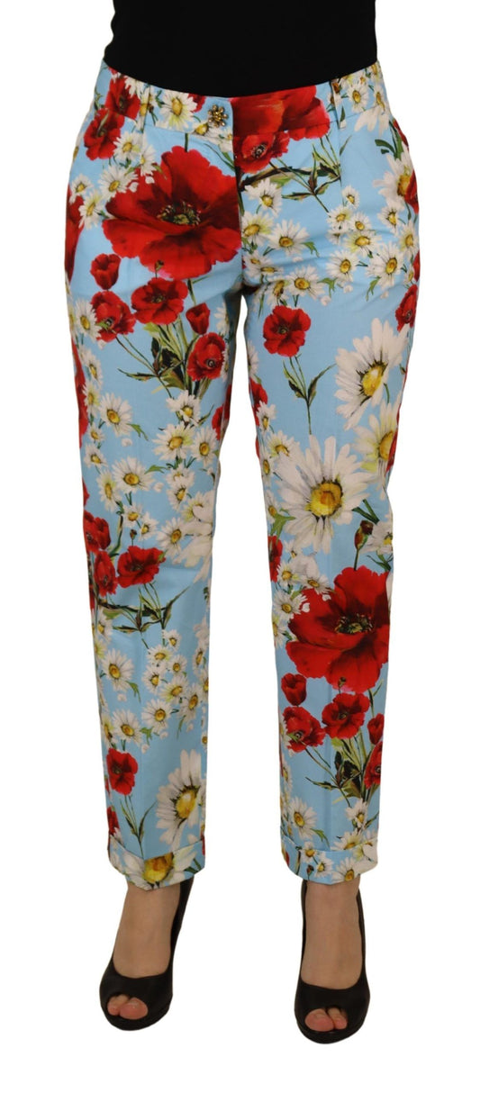 Elegant Multicolor Mid Waist Pants