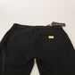 Elegant Black Mid-Waist Skinny Denim Jeans