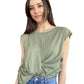 Elegant Sleeveless Knot-Front Top