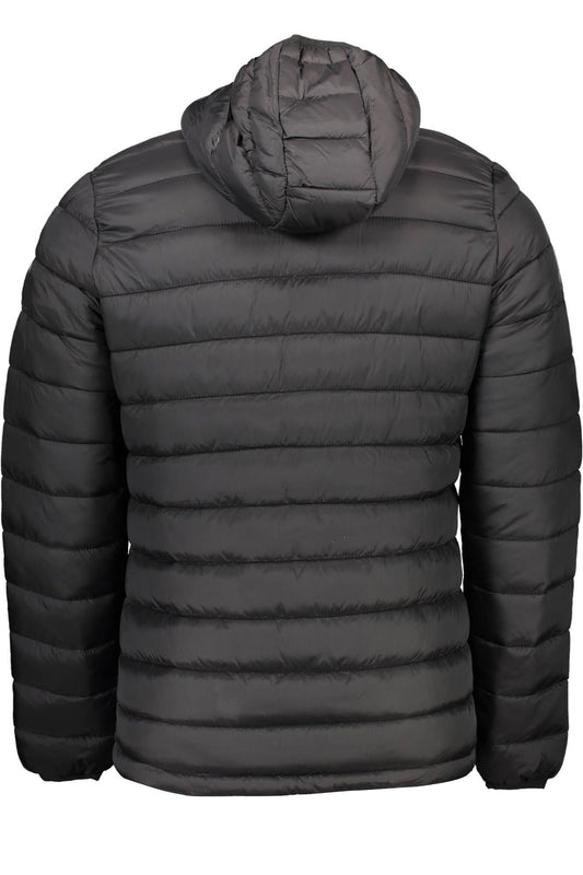 Black Polyester Men Jacket