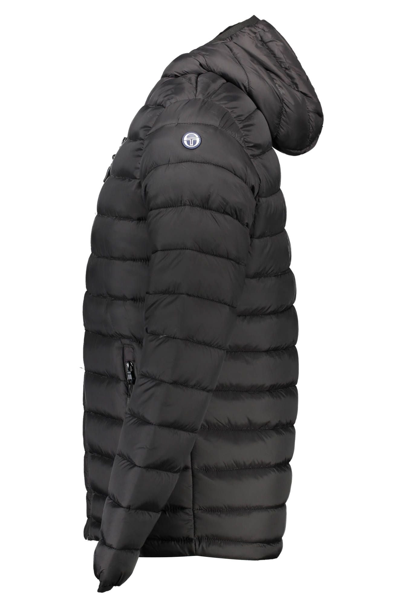 Black Polyester Men Jacket