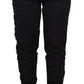 Elegant Tapered Lace-Up Mid Waist Pants