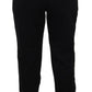 Elegant Tapered Lace-Up Mid Waist Pants