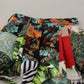 Vibrant Jacquard High-Waist Hot Pants