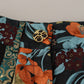 Vibrant Jacquard High-Waist Hot Pants