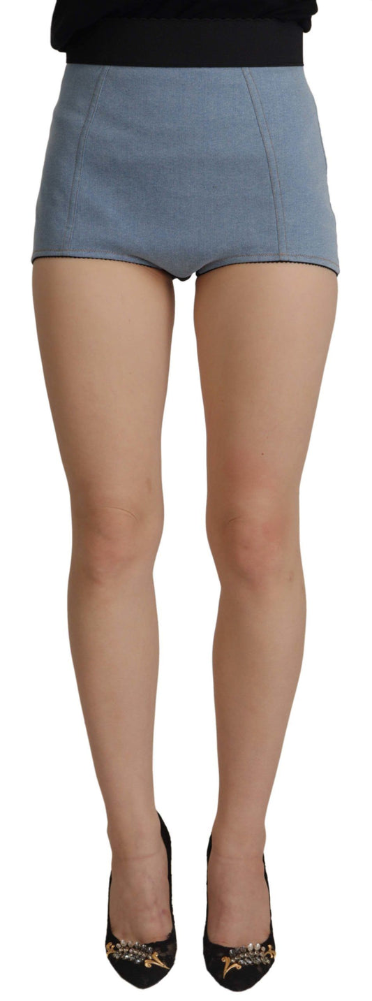 Light Blue High Waist Hot Pants Shorts