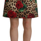 Chic Floral Leopard A-Line Mini Skirt